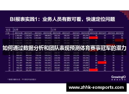 如何通过数据分析和团队表现预测体育赛事冠军的潜力